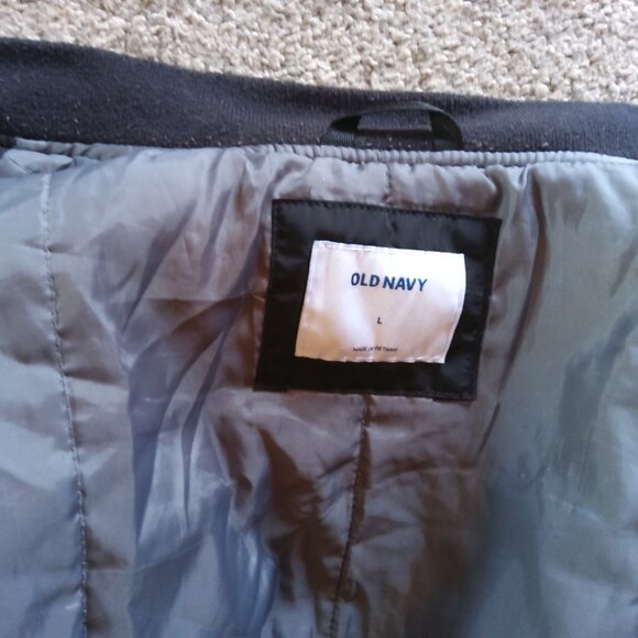 OLD NAVY BLACK VARSITY JACKET - Picture 3 of 4